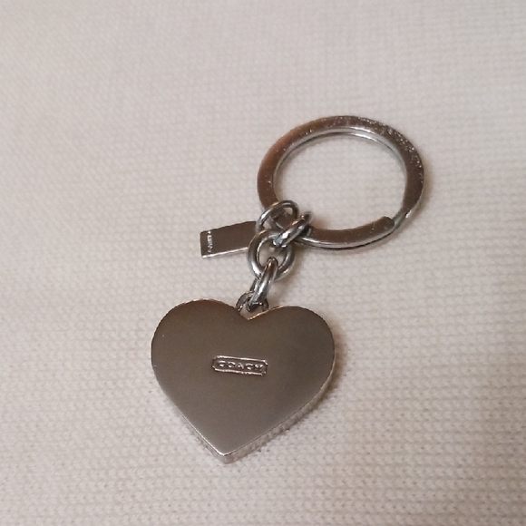 Coach Heart Keychain with Purple and Blue Accents - Picture 2 of 3